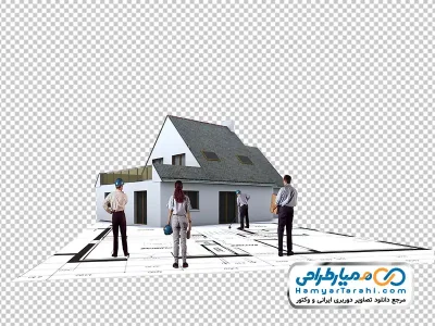 عکس وکتوری ماکت خانه روی نقشه با فرمت png