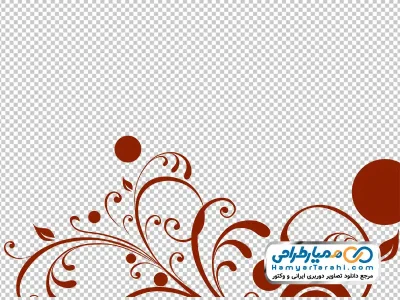 عکس وکتوری پس زمینه انتزاعی گلدار با فرمت png