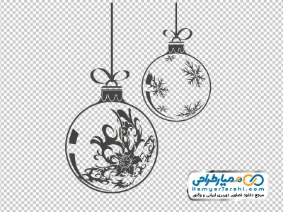 آیکون گوی تزئینی کریسمس با فرمت png