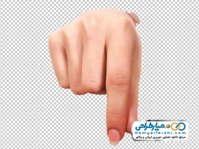 تصویر بدون پس زمینه فشردن نوک انگشت اشاره و شصت با فرمت png