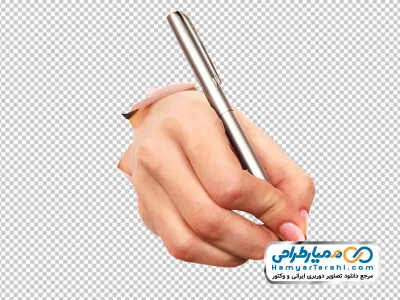 تصویر خودکار در دست بیرون آمده از کاغذ با فرمت png