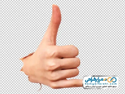 تصویر با کیفیت دست بیرون آمده از کاغذ به حالت تلفن