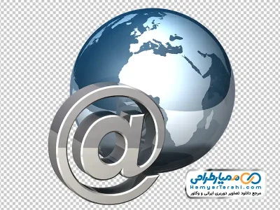 تصویر با کیفیت کره زمین و @ با فرمت png