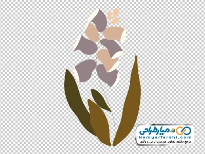 عکس وکتوری شاخه گل و برگ با فرمت png
