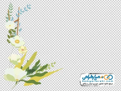 دانلود تصویر وکتوری گل های آبرنگی حاشیه