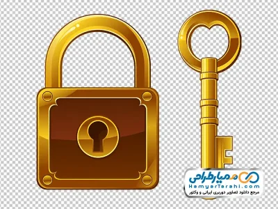 دانلود تصویر وکتوری قفل بسته و کلید
