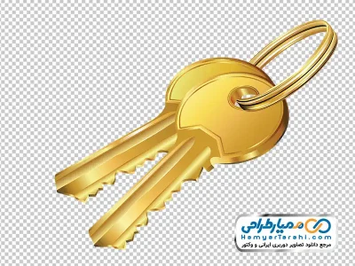 عکس وکتوری کلید طلایی با فرمت png