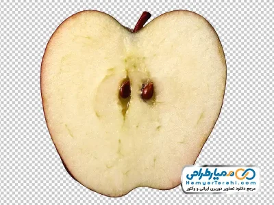 عکس با کیفیت نصف سیب با فرمت png