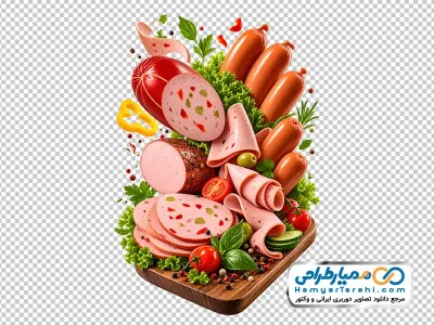 عکس وکتوری سوسیس و کالباس با فرمت png