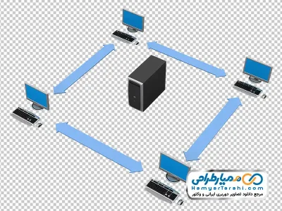 عکس با کیفیت شبکه کامپیوتر با فرمت png