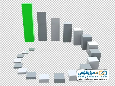 تصویر بدون پس زمینه نمودار میله ای با فرمت png
