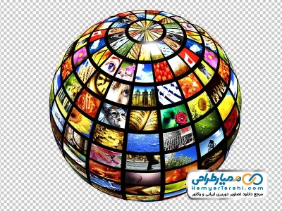 فایل تصویر وکتوری عکس های مختلف روی کره زمین