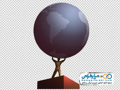 دانلود تصویر وکتوری تندیس کره زمین روی دست مرد