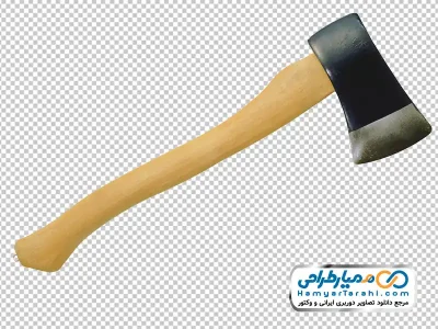عکس png تبر با دسته چوبی