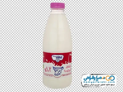 عکس با کیفیت بطری شیر پگاه با فرمت png