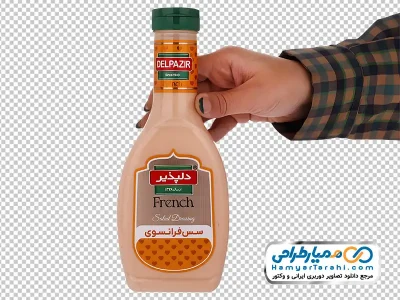 تصویر png سس فرانسوی دلپذیر در دست