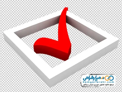 تصویر png تیک قرمز داخل کادر