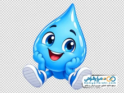 تصویر وکتوری قطره آب نشسته