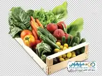تصویر دوربری صندوق سبزی و میوه