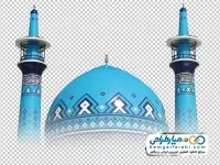 تصویر با کیفیت گنبد و گلدسته مسجد