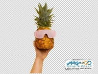 تصویر دوربری آناناس در دست