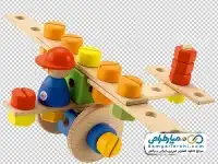 تصویر png هواپیما چوبی اسباب بازی