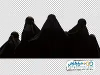 دوربری تصویر زنان با چادر عربی در مراسم محرم