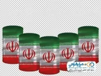 دوربری پرچم ایران روی بشکه نفت
