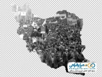 دوربری نقشه ایران با تصویر تظاهرات