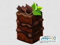 تصویر با کیفیت شیرینی شکلاتی با فرمت png