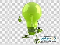 نقاشی لامپ سبز با دست و پا