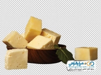 تصویر با کیفیت تکه های پنیر