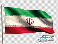تصویر وکتوری پرچم ایران در باد