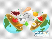 تصویر با کیفیت کره زمین و غذا