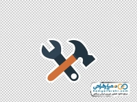 تصویر وکتوری آچار و چکش
