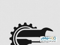 تصویر آیکون آچار و پیچ گوشتی در چرخ دنده