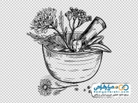 تصویر سیاه و سفید هاون عطاری