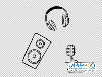 آیکون هدفون و باند