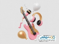 تصویر وکتوری گیتار و میکروفون