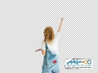 عکس png دختر در حال نقاشی