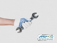تصویر با کیفیت آچار در دست تعمیرکار