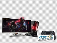 تصویر png سیستم گیمینگ با دسته ps4