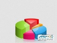 تصویر وکتوری نمودار دایره ای سه بعدی