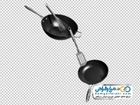 عکس با کیفیت ماهیتابه چدن با کفگیر