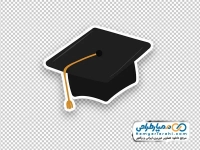 تصویر وکتوری کلاه فارغ التحصیلی