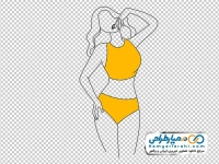تصویر وکتوری زن با لباس زیر
