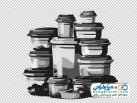 تصویر png ظروف در دار نگهدارنده غذا