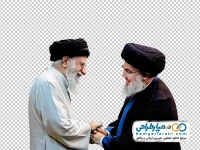 تصویر png دیدار سید حسن نصرالله و آیت الله خامنه ای