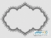 تصویر png وکتوری فریم سیاه و سفید هنری