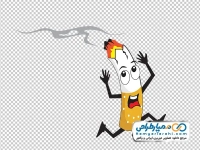 تصویر وکتوری سیگار روشن در حال فرار